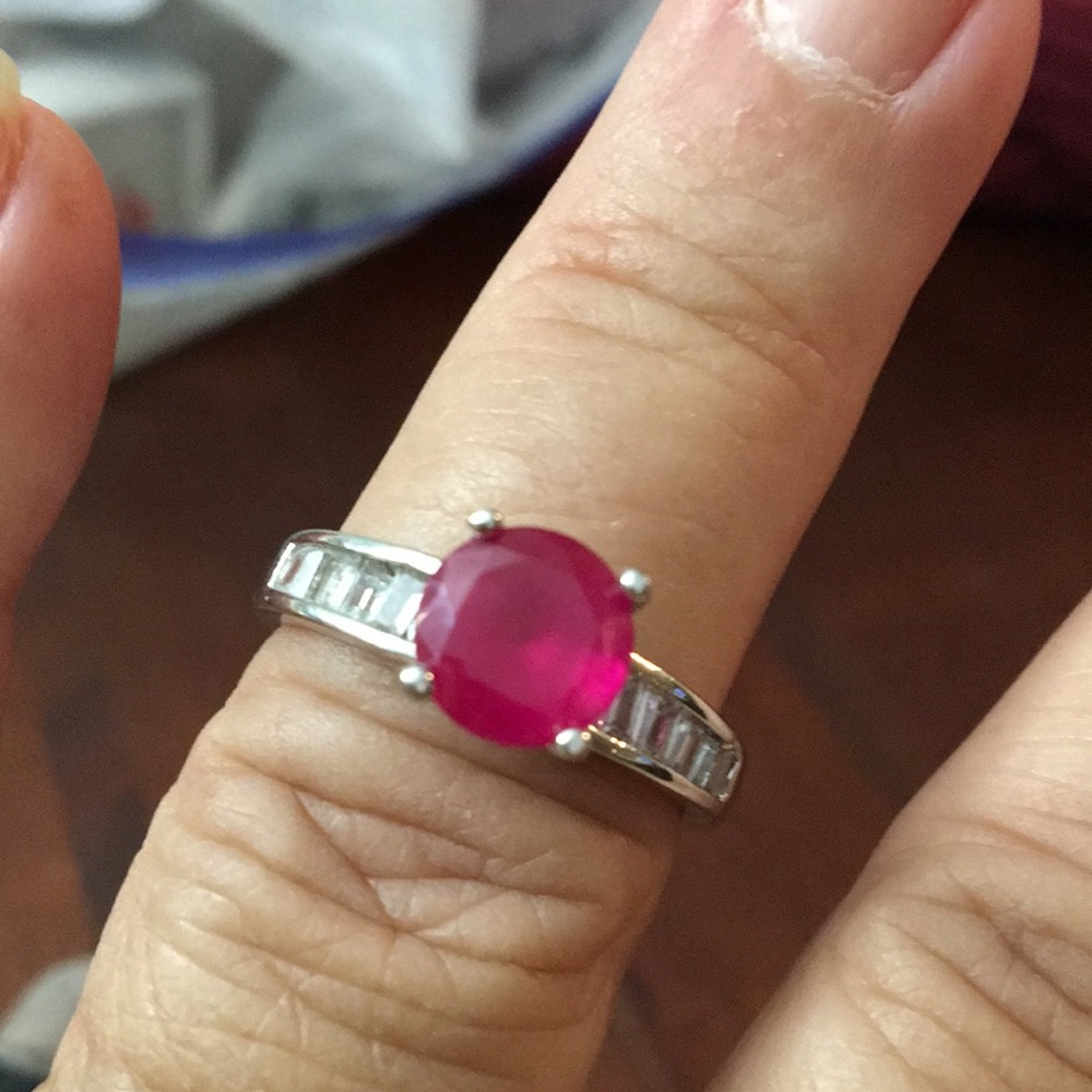 Ruby Ring In Ss, More Of A Pink Sapphire - image 2